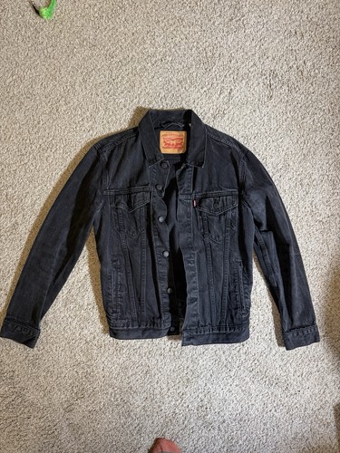 Levi black denim jacket - black,